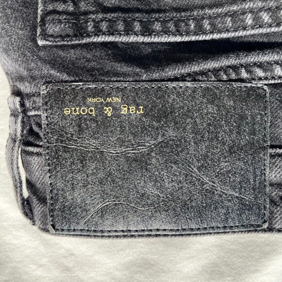 Rag & Bone Dre Slim Boyfriend Jeans, Black - Size 29 - Picture 4 of 16